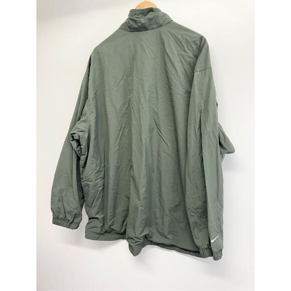 Vintage Nike Jacket Mens Full Zip Extra Large Olive Green Windbreaker - Picture 8 of 10